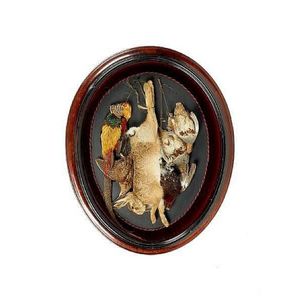 An unusual still life display of European game, the hung…