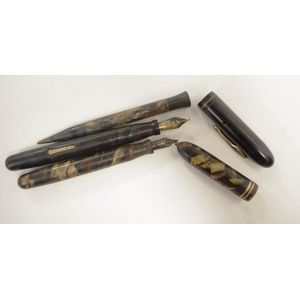 Two various vintage pens and a pencil including Conklin &…