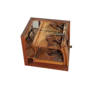 Model interior of ship two level deck and gun deck, hand made…