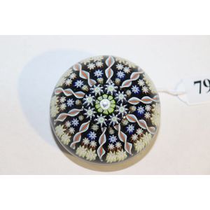 Perthshire glass paperweight, millefiori multi coloured canes