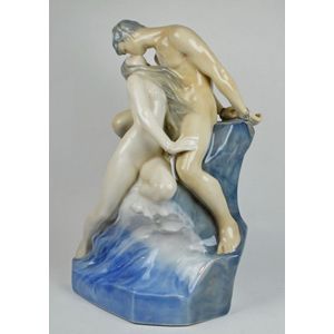 A Royal Copenhagen porcelain figurine 'Prometheus kissing a&hellip;