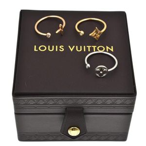 Auth Louis Vuitton Monogram Bold Necklace Pendant Monogram Trio Square  Rings Men