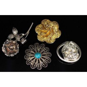 Vintage and Modernist Silver Brooch Collection - Brooches - Jewellery