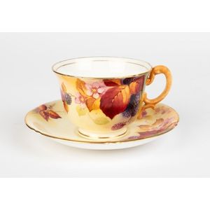 Royal Worcester, Flight, Barr popular & Barr, C-1813-1840, Lovely Pink, White and Gold, Ornate, Tea Cup and Saucer, Beautiful!