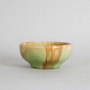 A Crown Lynn World War II cereal bowl, with a green and brown&hellip;