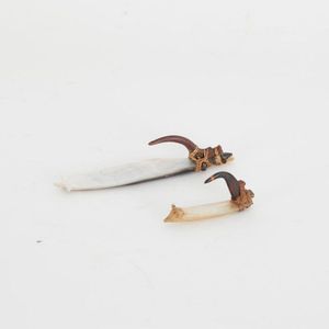 Two fishing lures, Solomon Islands, with a mother of pearl…