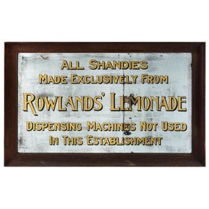 'Rowlands' Lemonade' antique advertising mirror, 19th century.…