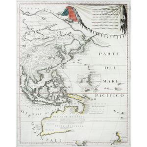 (Parte Del Mare Pacifica), engraved by Vincent Mario Coronelli…