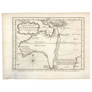 Jacques Bellin: 'Carte Reduite Des Terres Australes, Par le Sr…