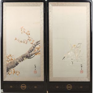 Framed Japanese Oshi-E Textile Art Meiji Period from a Large Set in 2023