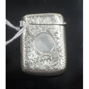 Edwardian Birmingham Hallmarked Sterling Silver Vesta (3.8cm) - Smoking ...