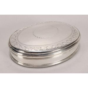 Quality George III sterling silver snuff box, hallmarked London,…