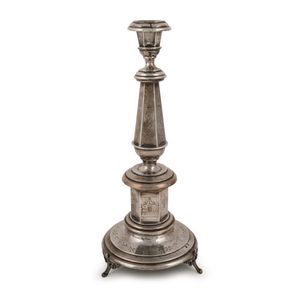 An Austro-Hungarian silver candlestick, 19th century, 35.5 cm…