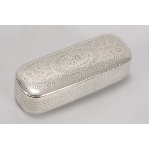 George III sterling silver snuff box, hallmarked London, 1809,…
