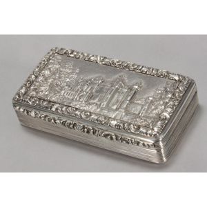 William IV sterling silver Castletop snuff box, hallmarked…
