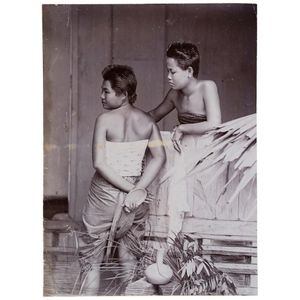 Robert Lenz (1864 - 1929), attrib, 'Siamese women' and 'Siamese…