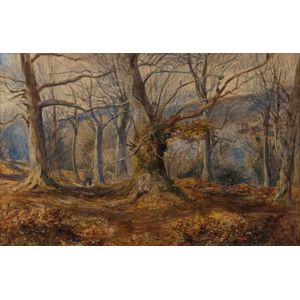 E.A. Watson (British), (woodland scene), watercolour, signed…