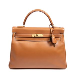 Hermès Kelly Sport handbag in orange ostrich leather