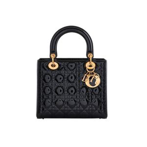 Dior Lady Dior Cannage Satin Mini Black in Cannage Satin with Light  Gold-tone - US