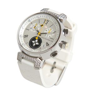 Louis Vuitton Tambour Lovely Cup Chronograph Quartz Watch Stainless Steel  and Rubber 34 65203600