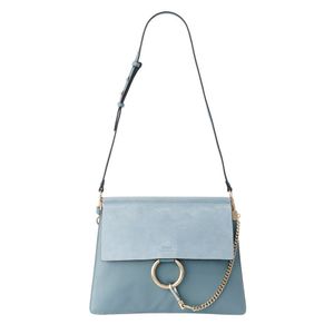 Chloe Taupe Leather and Suede Small Faye Shoulder Bag Chloe