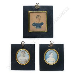 Three late 18th / early 19th century miniature portrait…