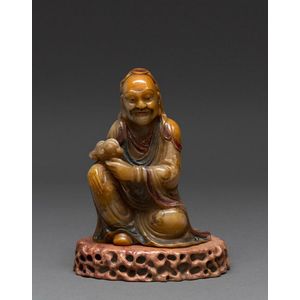 Chinese Qing Dynasty Soapstone Luohan Figure - Zother - Oriental