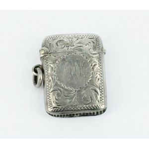 Antique Sterling Silver ENGRAVED BELT BUCKLE by S. Blanckensee & Son Ltd c.  1900