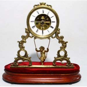 Swinging Cherub Mantle Clock - Glass Dome Excluded - Clocks - Mantle ...