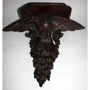 19th Century Hand-Carved Fox 'Black Forest' Coat Hook For Sale at