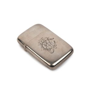 Wendt, Australian silver cigar case with engraved monogram,…