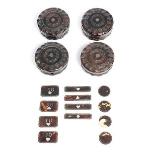 A set of late 19th century tortoiseshell and Pique game…