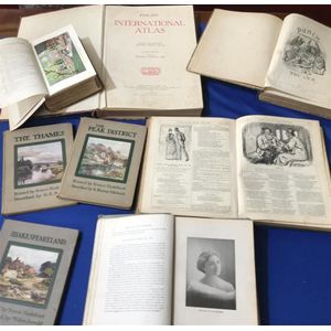 Collectable old books, includes punch, the home Physician and…