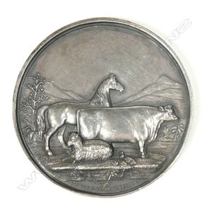 An 1873 Wanganui A&P Assoc. Harrop & Neill silver medal,…