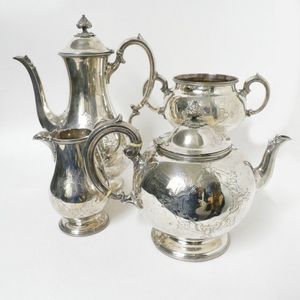 A Victorian silver four-piece tea and coffee service, the…