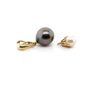 9ct Yellow Gold Tahitian Pearl Enhancer Pendant main image 1