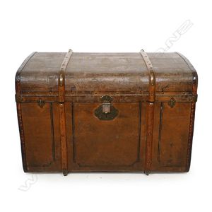 Sold at Auction: Rare ca 1900 Eagle Lock Co. Canvas Steamer Trunk