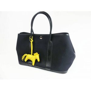 Hermes, Bags, Hermes Garden Party 36 Mm Tote Ecrugray Canvas Black  Leather