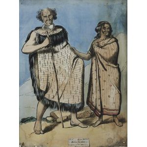 Blind Solomon Led by his Wife on a Missionary Journey, 1852.…