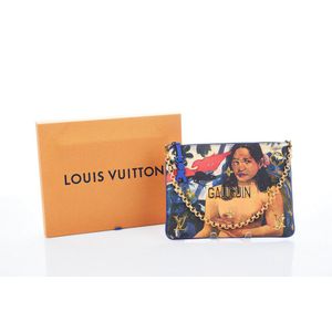 Louis Vuitton Pochette Clutch Limited Edition Jeff Koons Monet Print Canvas
