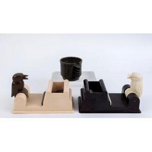 bakelite kookaburra cigarette dispenser Bakelite Kookaburra Cigarette Set with Ashtrays - Smoking Accessories -  Cigar/Cigarette holders
