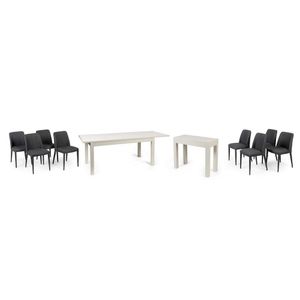 A modern dining suite by Riddell Marly, comprising a cream…