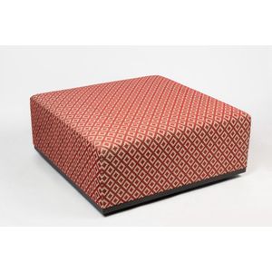 A bespoke brocade upholstered ottoman by Riddell Marly, 40 cm…