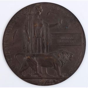 Memorial plaque to William McLennan: bronze plaque, 120 mm…