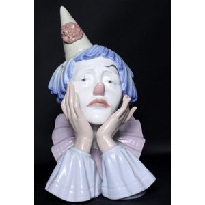 Retired Lladro Sad Clown Figurine - 34cm - Lladro and Nao - Ceramics