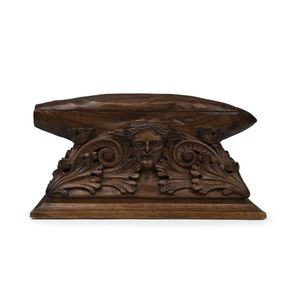 An unusual carved blackwood cigar box, attributed to Gordon…