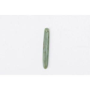 An early C20th/ 19th century Maori green stone kuru (pendant)…