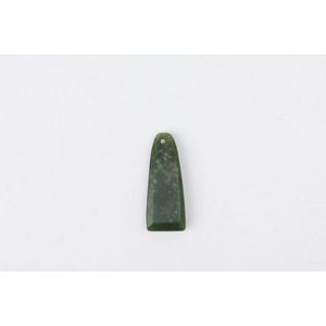 A pre 20th century Maori green stone kuru (pendant) in the form…