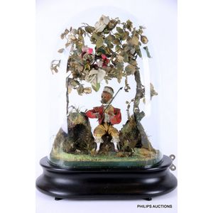 An antique French monkey violinist automaton, circa 1870s,…