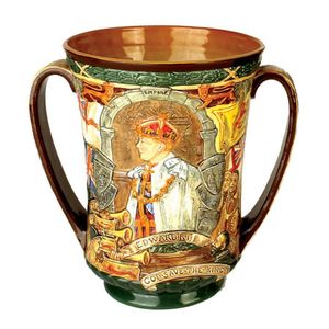 A large Royal Doulton two handled Coronation Loving Cup, made…